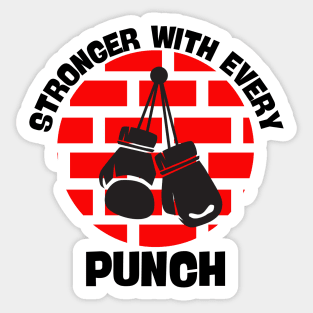 Stronger with every punch Sticker